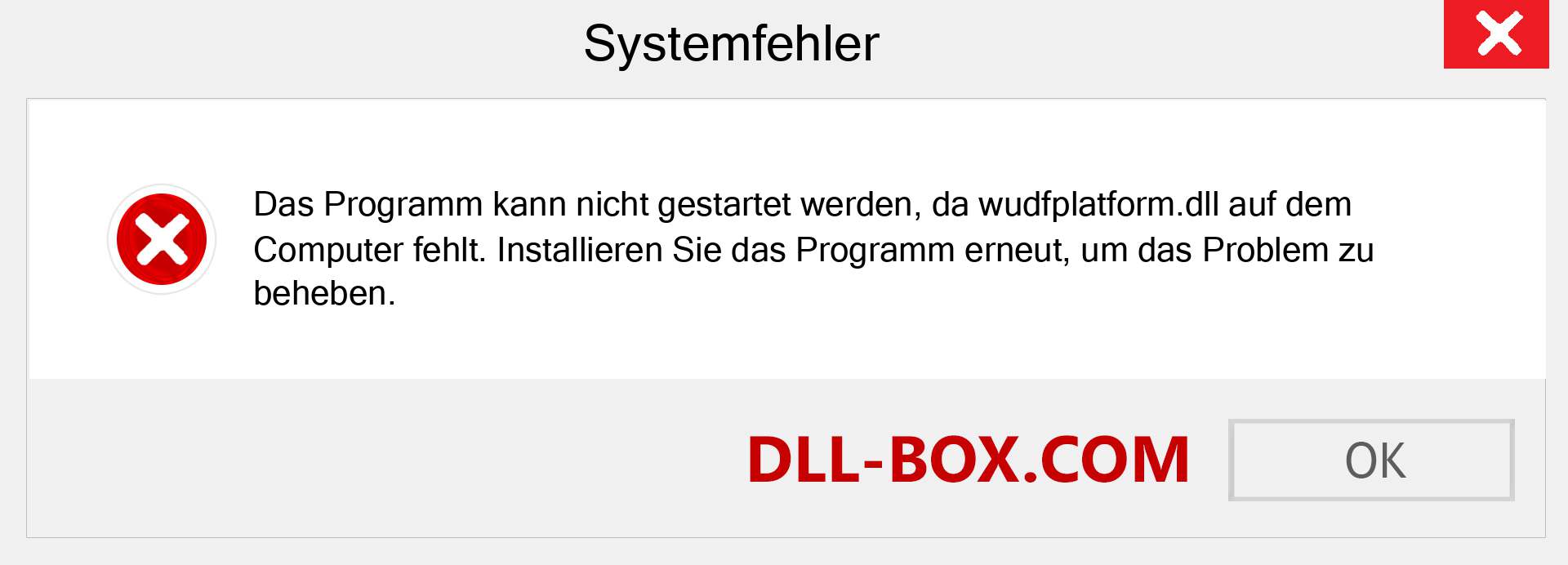 wudfplatform.dll-Datei fehlt?. Download für Windows 7, 8, 10 - Fix wudfplatform dll Missing Error unter Windows, Fotos, Bildern